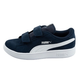 Puma Smash v2 Jr 365177 02 sort marine blå
