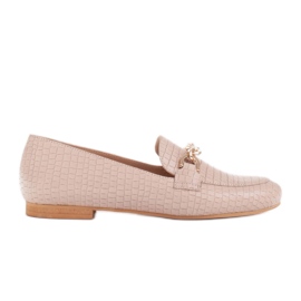Marco Shoes Ballerinas med guldkæde beige