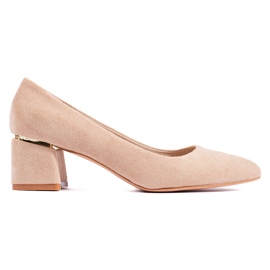 Goodin Elegante ruskindpumps beige
