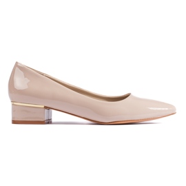 Goodin Klassiske pumps med lave hæle beige
