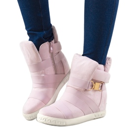 Lyserøde kile sneakers