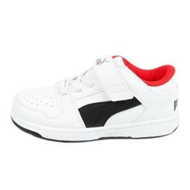 Puma Rebound Jr 370493 01 hvid sort