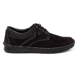 Olivier Casual sko til mænd 7095 sort nubuck