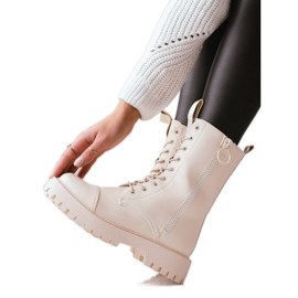 TRENDI Klassiske beige kampstøvler
