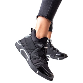 VINCEZA Slip-On sportssko sort