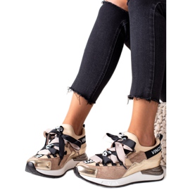 Sneakers bundet med VINCEZA -bånd brun