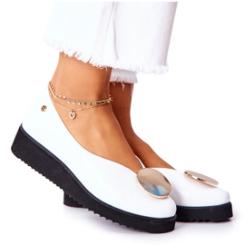 Ballerina Sko På Platform Maciejka Hvid 5315B-11