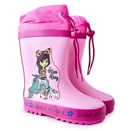 Børns gummiregnstøvler Pink Heilee Girl lyserød