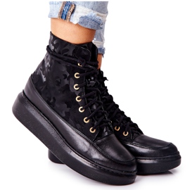 Lewski Shoes Sportssko i læder Lewski 3034 sort camo