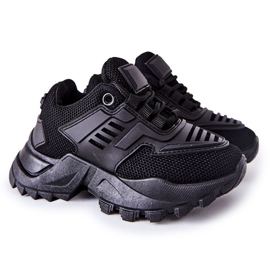FR1 Black Freak Out børnesneakers sort