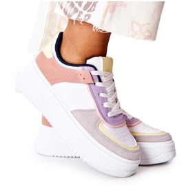 Sportssko Sneakers på platformen Hvid og gul frihed flerfarvet