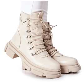 FI1 Kvinders varme støvler Trappers Beige Perfect