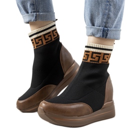 Wanda brune wedge sneakers sort