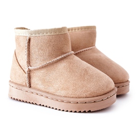 FR1 Børns varme snestøvler Beige Gooby