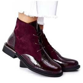 Ruskind varme støvler Sergio Leone BT401 Burgundy klaret