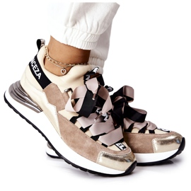 Vinceza Sportssko Sneakers Beige Dexla