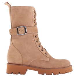 Marco Shoes Snørestøvler på let sål 2118B beige