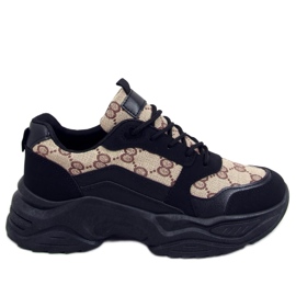 Isla Black Trainers beige sort