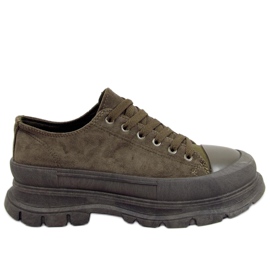 Lily Green sneakers med høj sål grøn