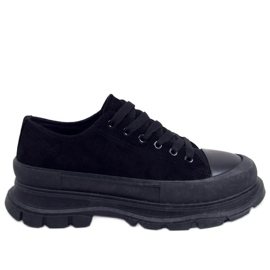 Lily Black sneakers med høj sål sort
