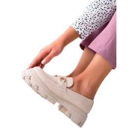 Diamantique Eco læder loafers beige
