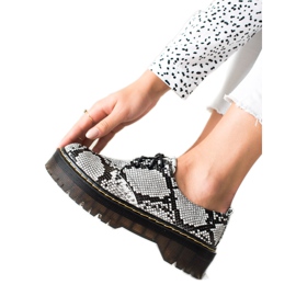 Sweet Shoes Sko på slangeprintplatformen hvid sort