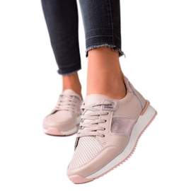 VINCEZA pulverlæder sneakers lyserød
