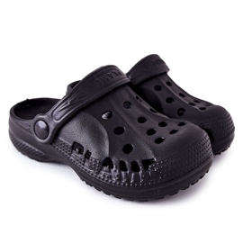 Flameshoes Black Kroks hjemmesko til børn sort