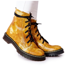 Damestøvler Glany Workers Maciejka Yellow 01609-47 gul