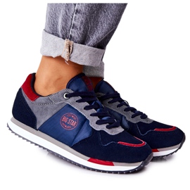 Sportssko Big Star GG274A055 Navy-Rød marine blå grå