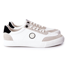 Mænds læder-sneakers Big Star II174009 Hvid-Beige