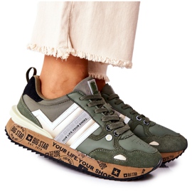 Sportssko til kvinder Big Star II274299 Khaki grøn