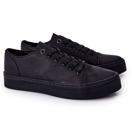 Mænds sorte sneakers Big Star II174047