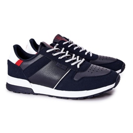Sportssko til mænd Memory Foam Big Star Navy Blue II174083 blå