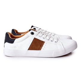 Læder Sneakers Big Star II174037 Hvid-Beige brun