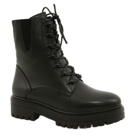Støvler Læder Sergio Leone TR756 Laced Black sort