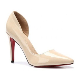 Lakerede elegante stiletter A899 Beige