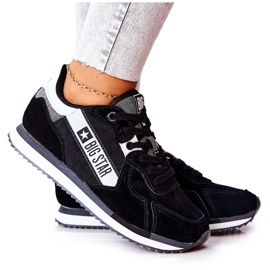 Læder sportssko Big Star II274271 Sort hvid