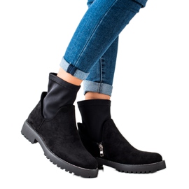 Bella Star Slip-on ruskind støvletter sort