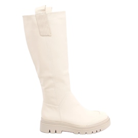 Creme damestøvler QT27P Beige