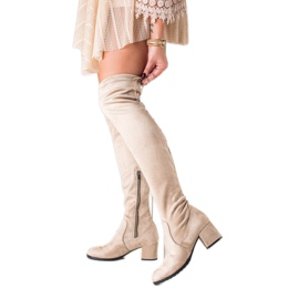 TRENDI Afslappet ruskindsmusketer beige