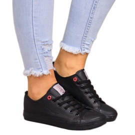 Low-top eco læder sneakers Cross Jeans W INT1140A sort