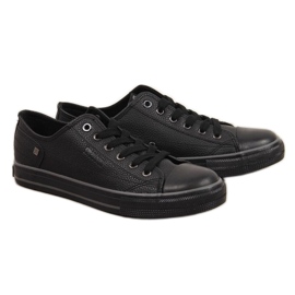 Lavt øko-læder Big Star M INT1554B sorte sneakers
