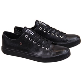 Sneakers i øko -læder Big Star M V174345 sort