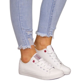 Low-top eco læder sneakers Cross Jeans W INT1140B hvid