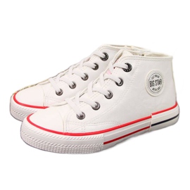 Sneakers i økologisk læder Big Star Jr II374004 hvid