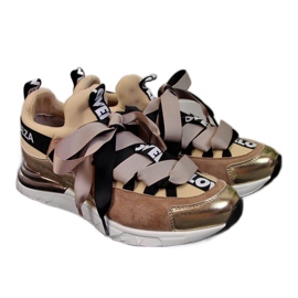Sneakers med påskrifter Vinceza W JAN49A beige