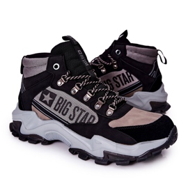 Mænds Trekking Sko Big Star II174203 Sort-Grå beige