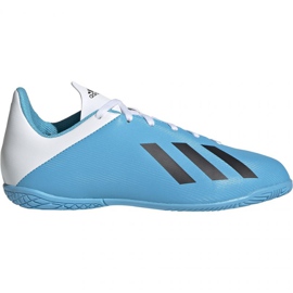Fodboldstøvler adidas X 19.4 I Jr F35352 blå og hvid flerfarvet