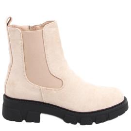 Hege Beige Chelsea støvler i ruskind